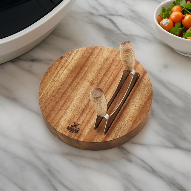 My Butchers Block Mezzaluna Set on the kitchen counter