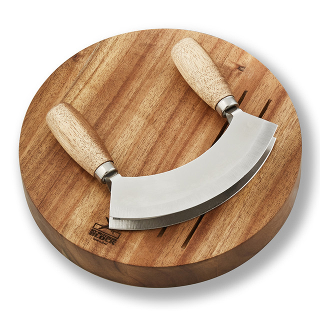 My Butchers Block Mezzaluna Set
