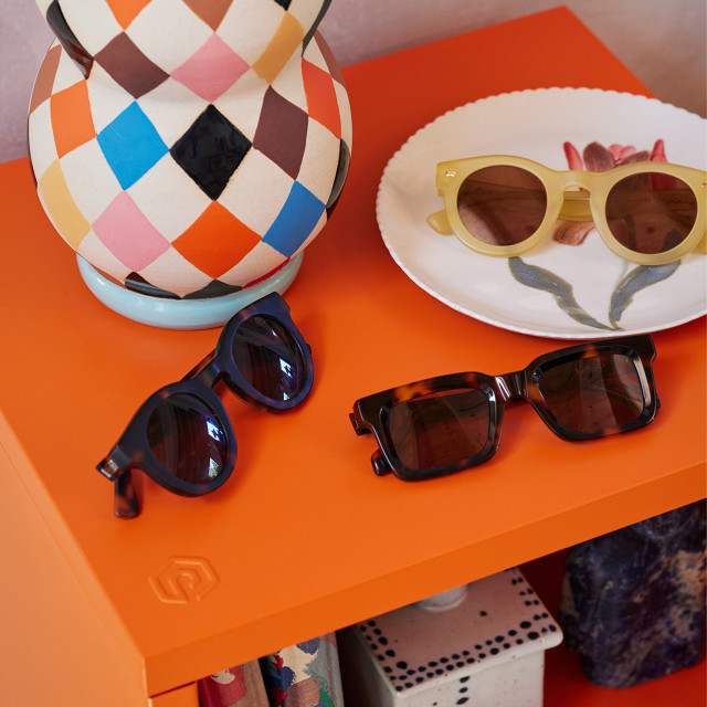 Popstrukt Wafer Side Table - Soda Pop Orange