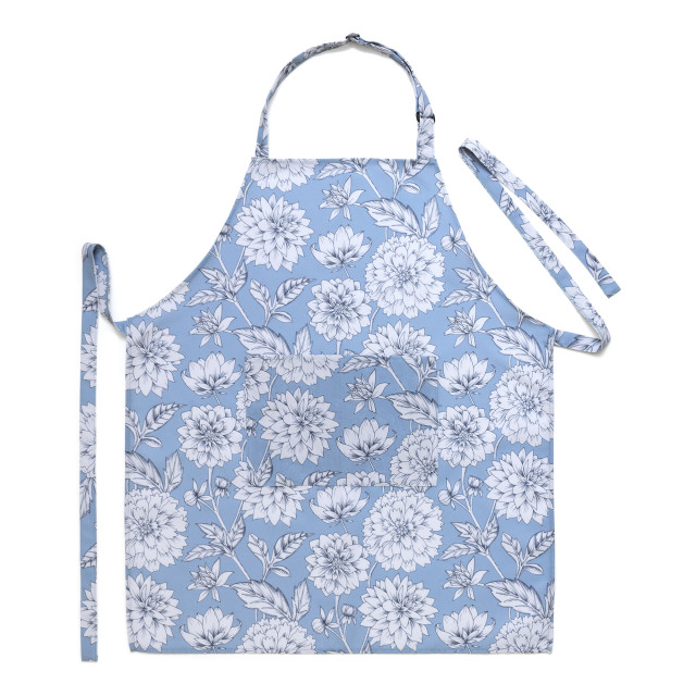 DSA Robyn Valerie Dahlia Full Bib Apron - Blue