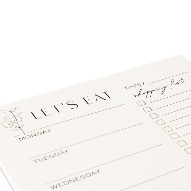 Me Thyme Eucalyptus Weekly Menu Planner, 50 Sheets detail