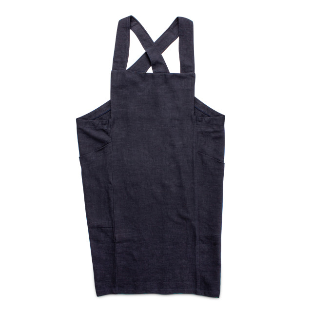 Me Thyme Cross-Over Apron - French Navy