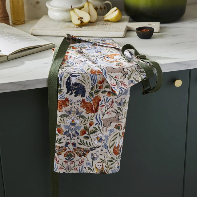 Ulster Weavers Cotton Blackthorn Apron on the kitchen counter