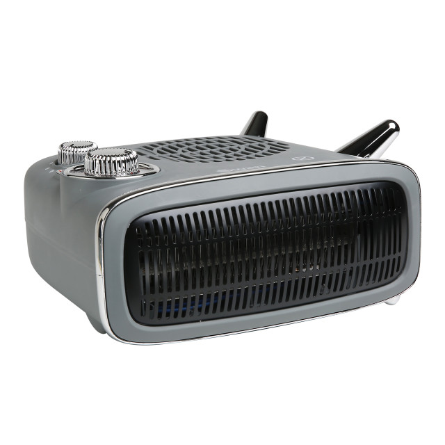 Swan Retro Horizontal & Vertical Fan Heater, 1800W - Stormy Grey angle