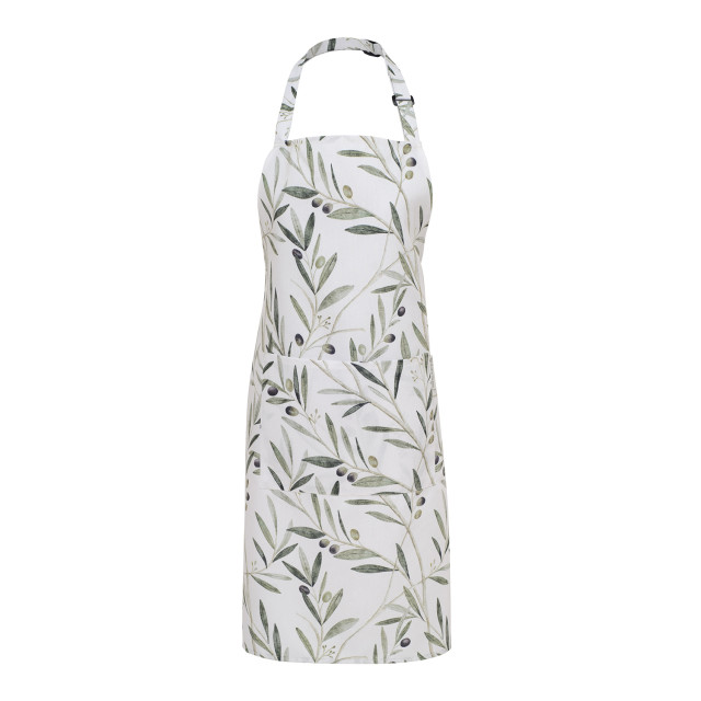 DSA Robyn Valerie Olive White Full Bib Apron angle