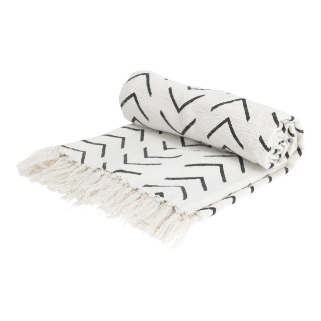 H & S Collection Cotton Throw