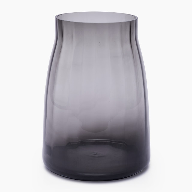 Thread Office Green Ribbed Glass Bouquet Vase - Tall