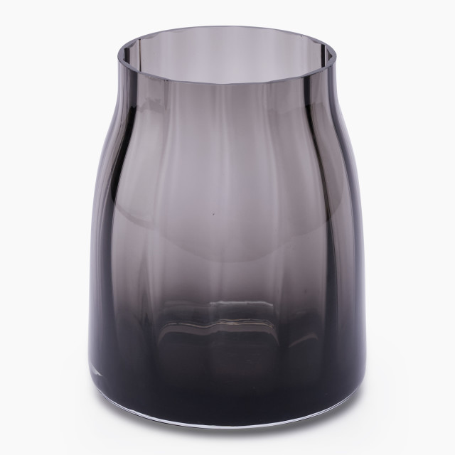 Thread Office Green Ribbed Glass Bouquet Vase - Short