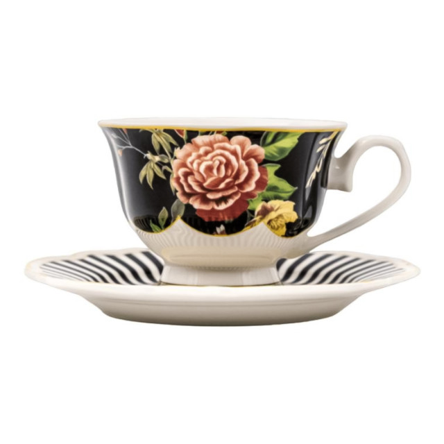Jenna Clifford Botanica Rose Cup & Saucer angle