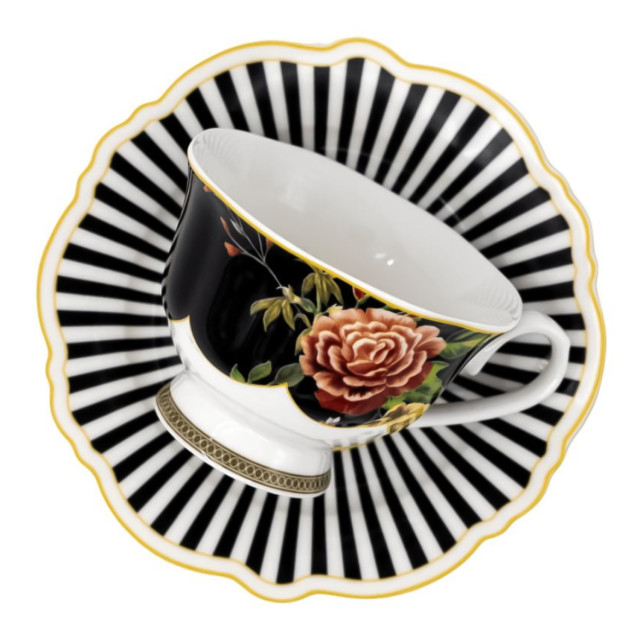 Jenna Clifford Botanica Rose Cup & Saucer angle