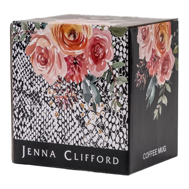 Jenna Clifford Peach Rose Mug, 300ml packaging