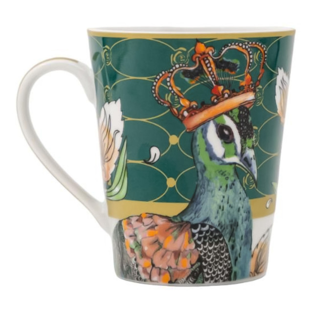 Jenna Clifford Peacock Coffee Mug, 350ml