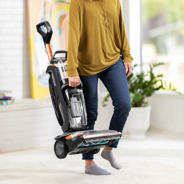 Bissell Revolution HydroSteam Carpet Cleaner - Black/Gold showing scale