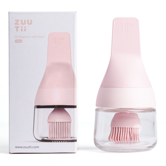 Zuutii Oil Dispenser with Brush, 130ml - Home Pink packaging
