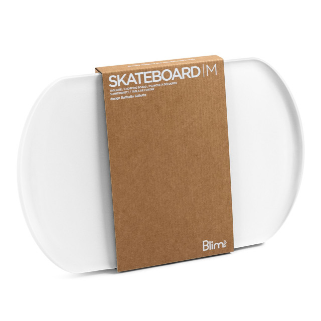 Blim Plus Skateboard Chopping Board - Arctic White packaging