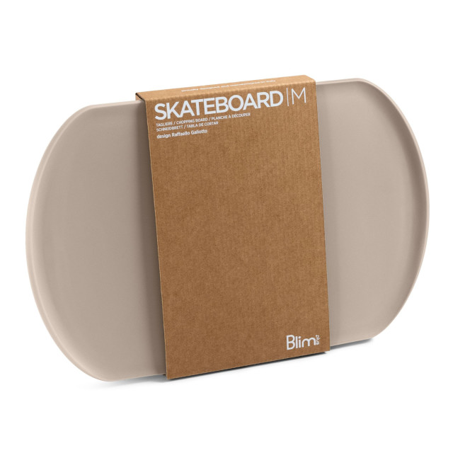 Blim Plus Skateboard Chopping Board - Moka Grey packaging