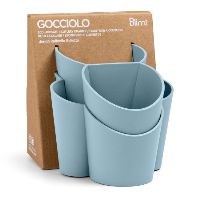 Blim Plus Gocciolo Cutlery Drainer - Ocean Light packaging