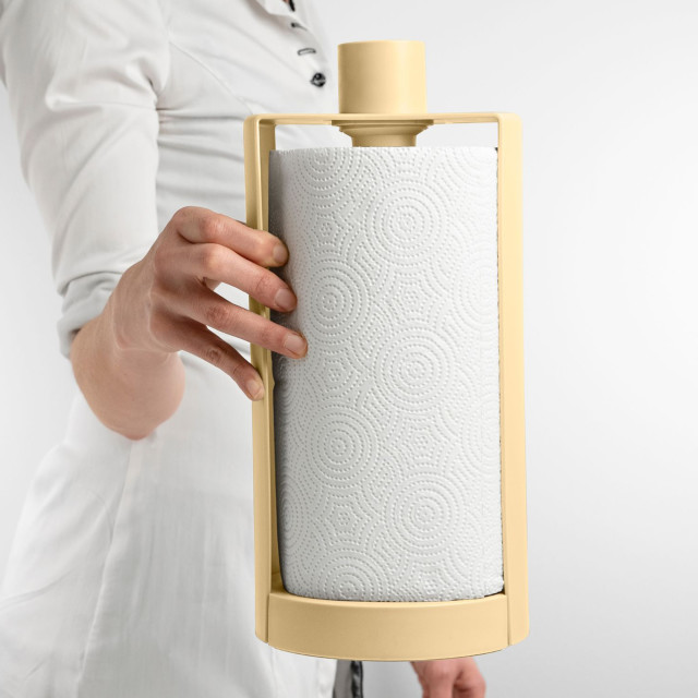 Blim Plus Stop Roll Holder - Desert Light showing scale