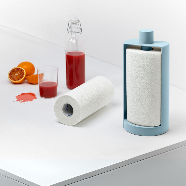 Blim Plus Stop Roll Holder - Ocean Light on the kitchen counter