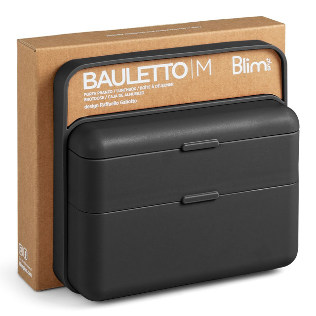 Blim Plus Bauletto Lunchbox, Medium - Carbon Black packaging
