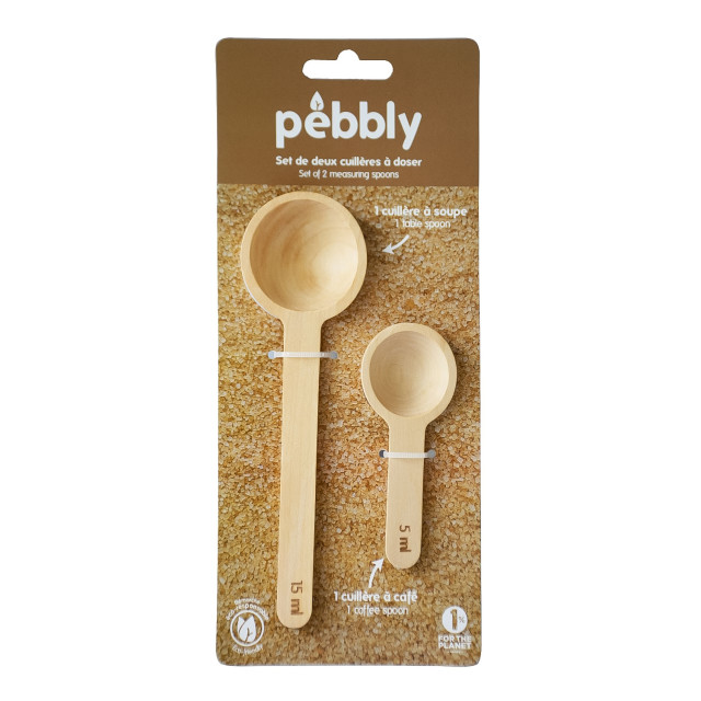 Pebbly Measuring Spoons, Set of 2 packaging