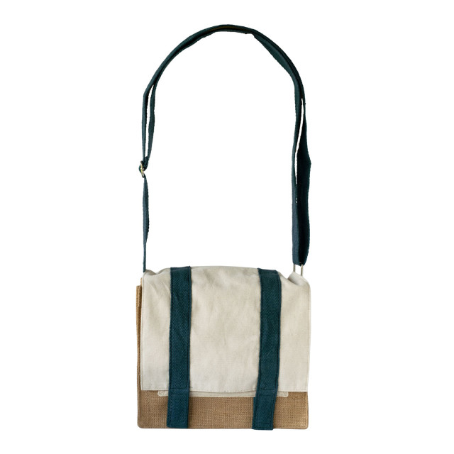 Pebbly Jute and Cotton Lunch Bag