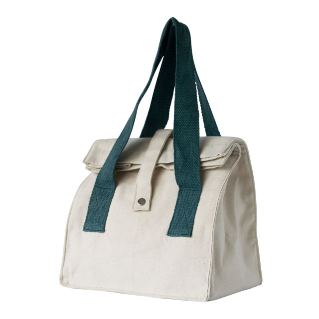 Pebbly Cotton Lunch Bag - Duck Blue