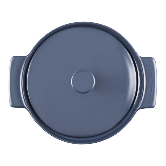 Maxwell & Williams Indulgence Round Casserole, 3L - Slate Blue top view