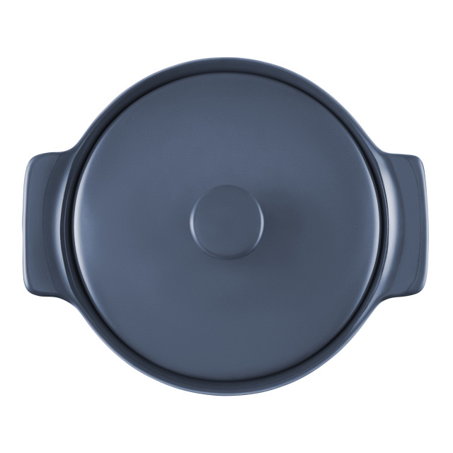 Maxwell & Williams Indulgence Round Casserole, 1.3L - Slate Blue top view