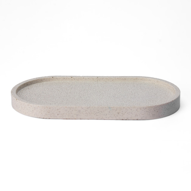 Alkaline Sand Pill-Shaped Bathroom Tray - Nude
