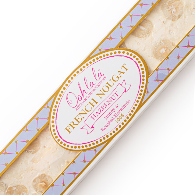 Ooh La La Artisan Confectionery Hazelnut French Nougat Bar, 100g detail