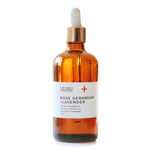 The King's Daughter Rose Geranium & Lavender Natural Body Oil, 100ml