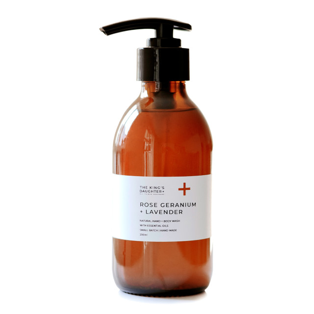 The King's Daughter Rose Geranium & Lavender Natural Hand & Body Wash, 200ml