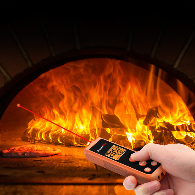 ThermoPro Backlit Infrared Thermometer with Fold-Away Probe & Wire Cable Probe