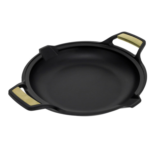 Victoria Signature Soft Seasoned Finish Double Handle Skillet, 33cm