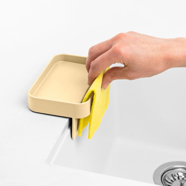 Blim Plus Battigia Sponge Holder - Desert Light with a cloth
