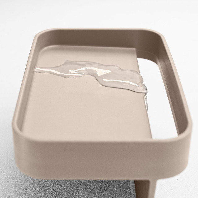Blim Plus Battigia Sponge Holder - Moka Grey with water