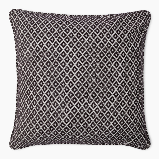 Thread Office Black Geo Chenille Scatter Cushion Cover, 60cm x 60cm