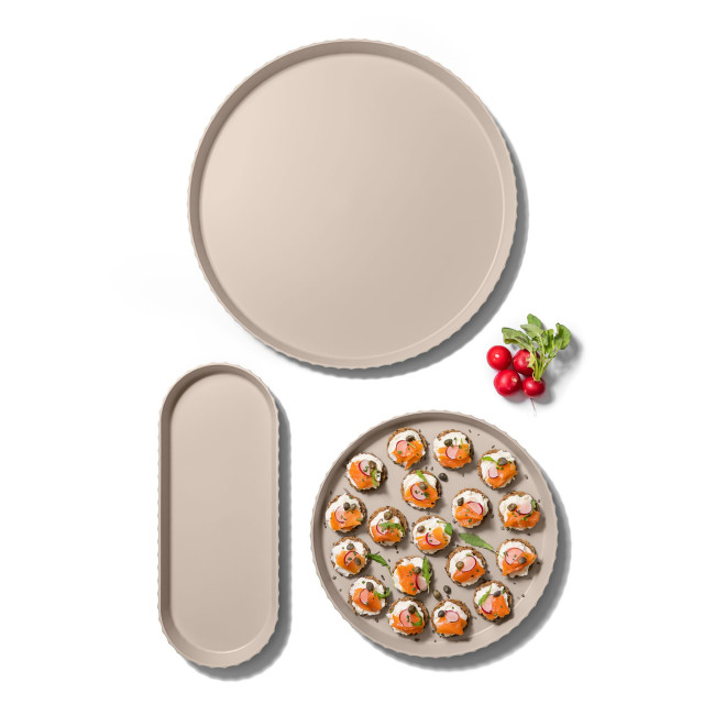 Blim Plus Minerva Large Tray - Moka Grey with other trays