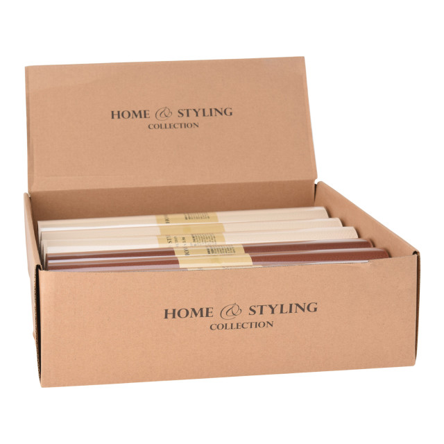 H & S Collection Embossed Placemat Roll - Brown packaging