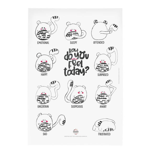 Amaranto Collection A3 Unframed Print, How Do You Feel Today