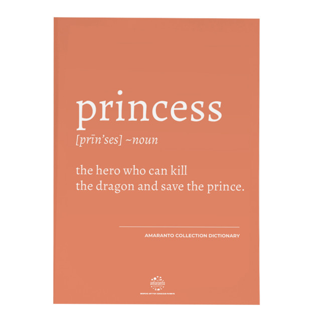 Amaranto Collection Conscious Dictionary A4 Unframed Print, Princess