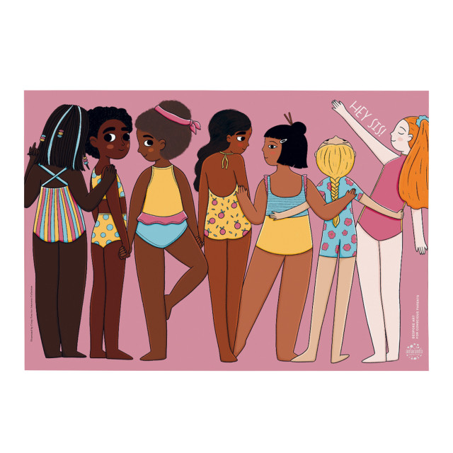 Amaranto Collection A3 Unframed Print, Hey Sis