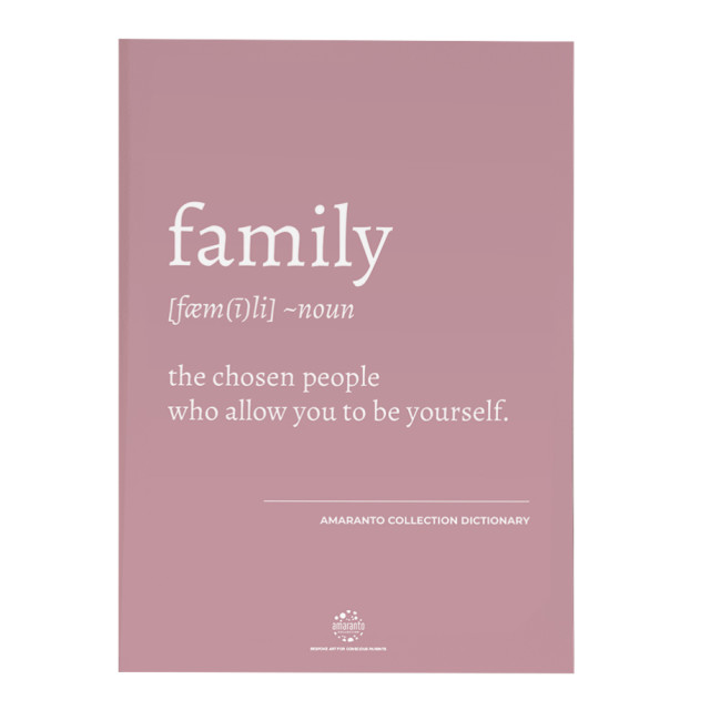 Amaranto Collection Conscious Dictionary A4 Unframed Print, Family