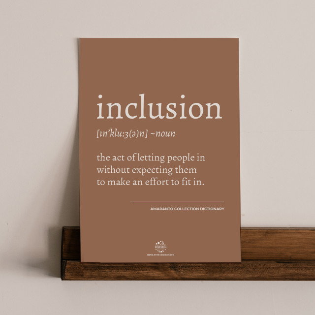 Amaranto Collection Conscious Dictionary A4 Unframed Print, Inclusion on a floating shelf