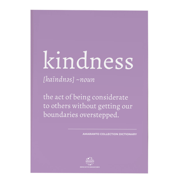 Amaranto Collection Conscious Dictionary A4 Unframed Print, Kindness