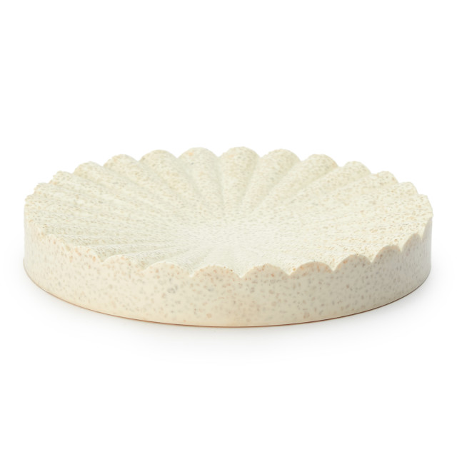 Alkaline Round Ribbed Soap Dish - Sand