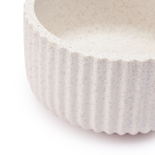 Alkaline Sand Ribbed Trinket Bowl detail View