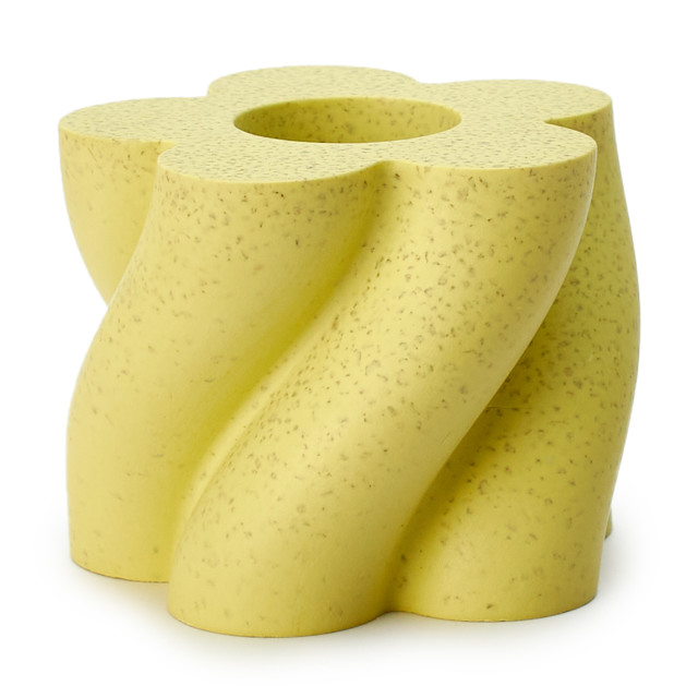 Alkaline Swirl Dinner Candle Holder - Cyber Lime