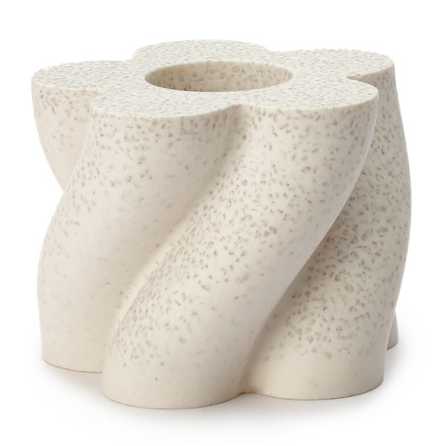 Alkaline Swirl Dinner Candle Holder - Sand